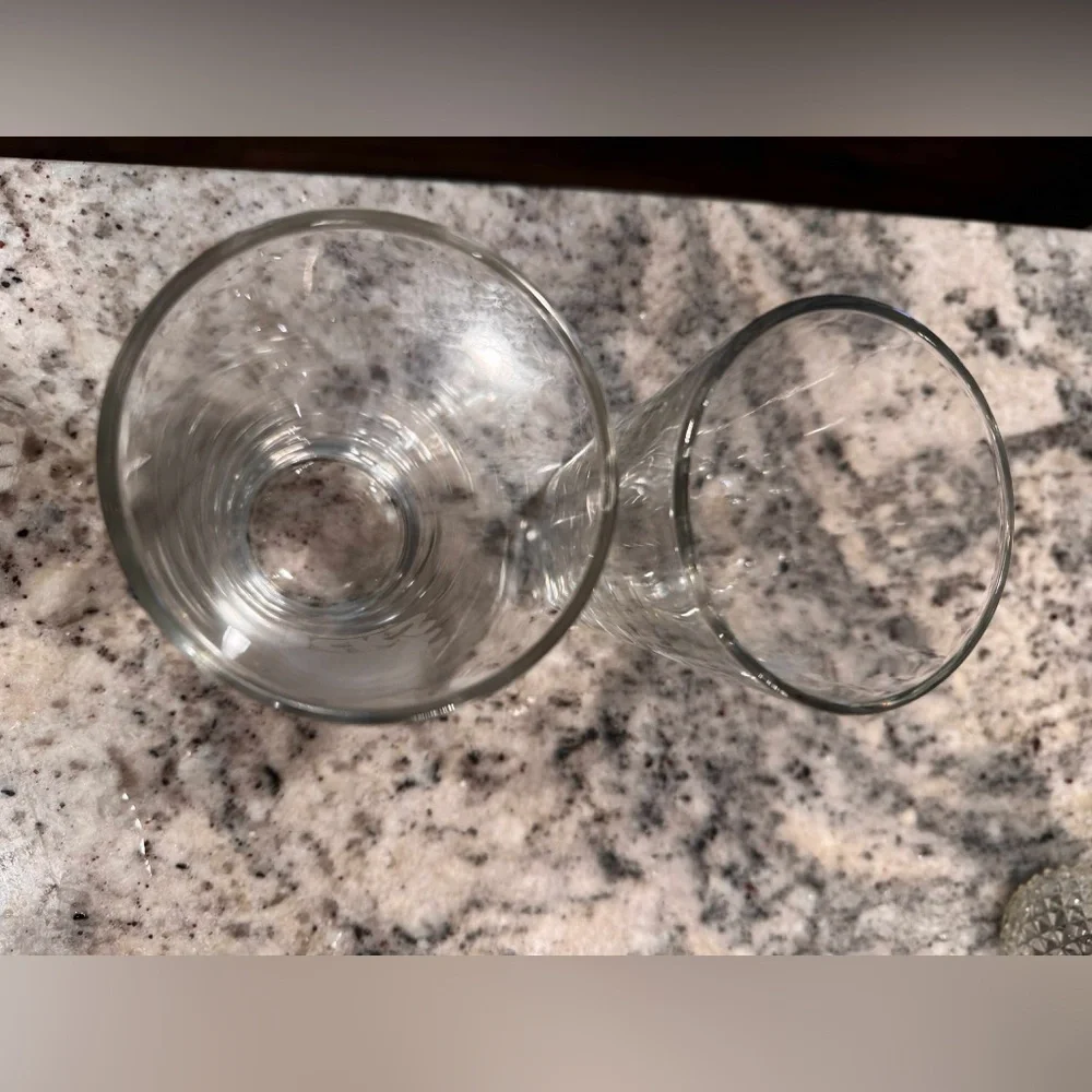 Clear beer glasses set of 2 size 6x3in